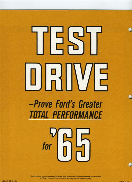 1965 Ford Salesmans Fact Book Page 8